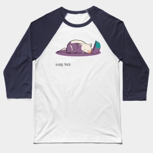 Lazy Cat (Hungry) Baseball T-Shirt